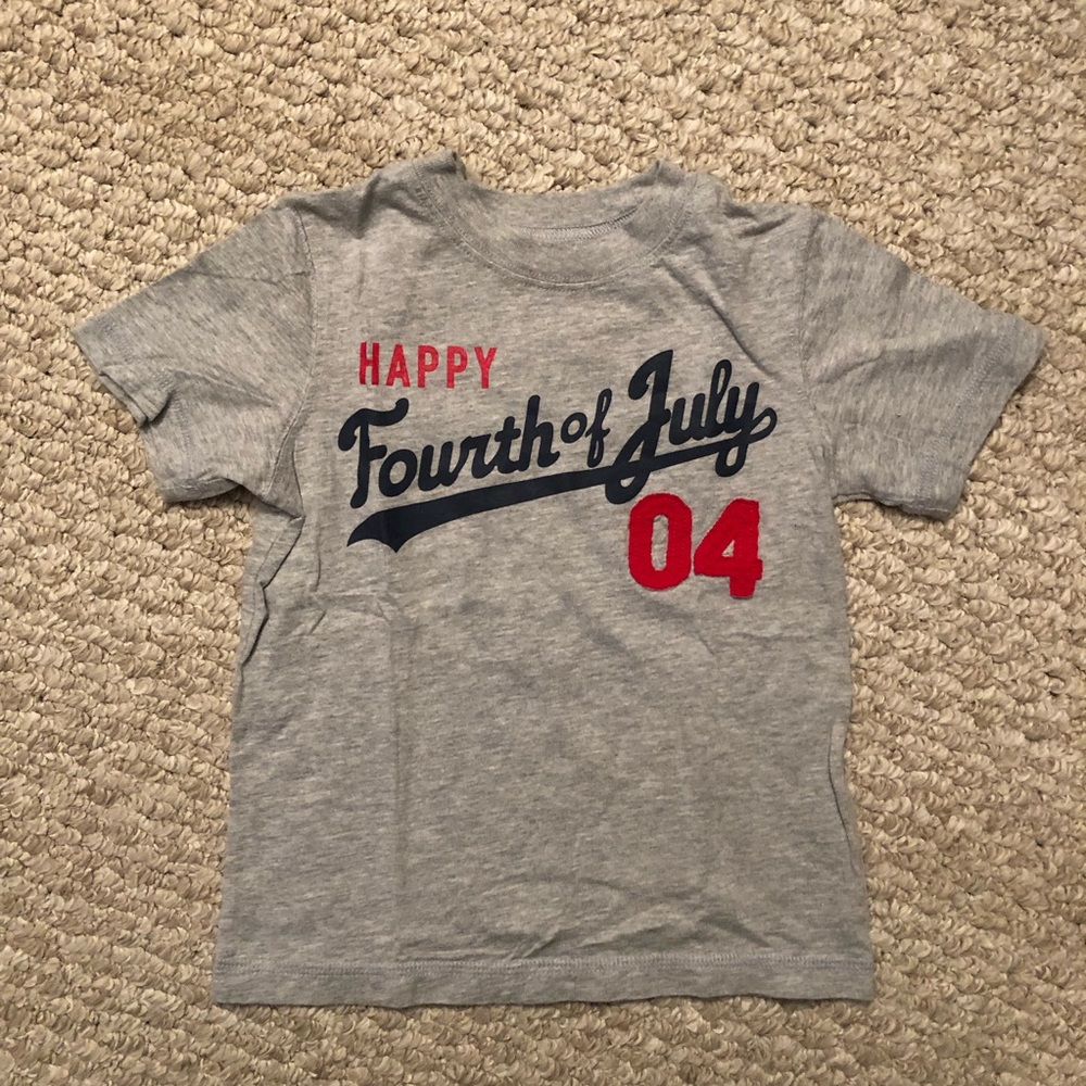 ❤️ 4/$20 Carters Boys Happy Fourth of July T-shirt